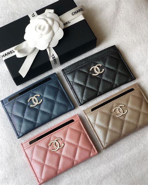 chanel classic card holder purple|chanel small card holder price.